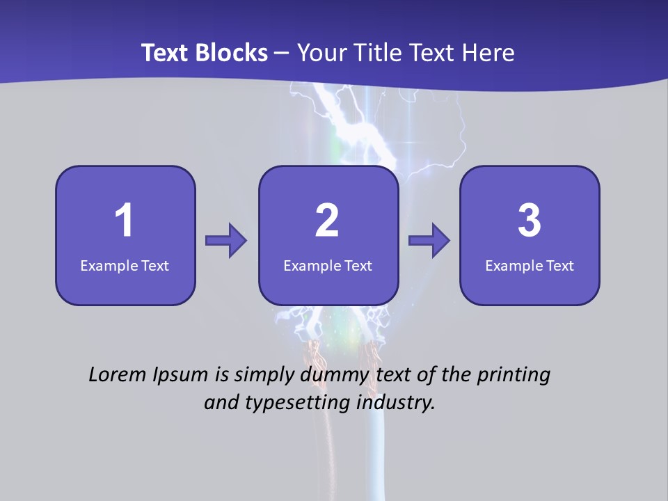 A Blue And Purple Background With A Lightening Effect PowerPoint Template