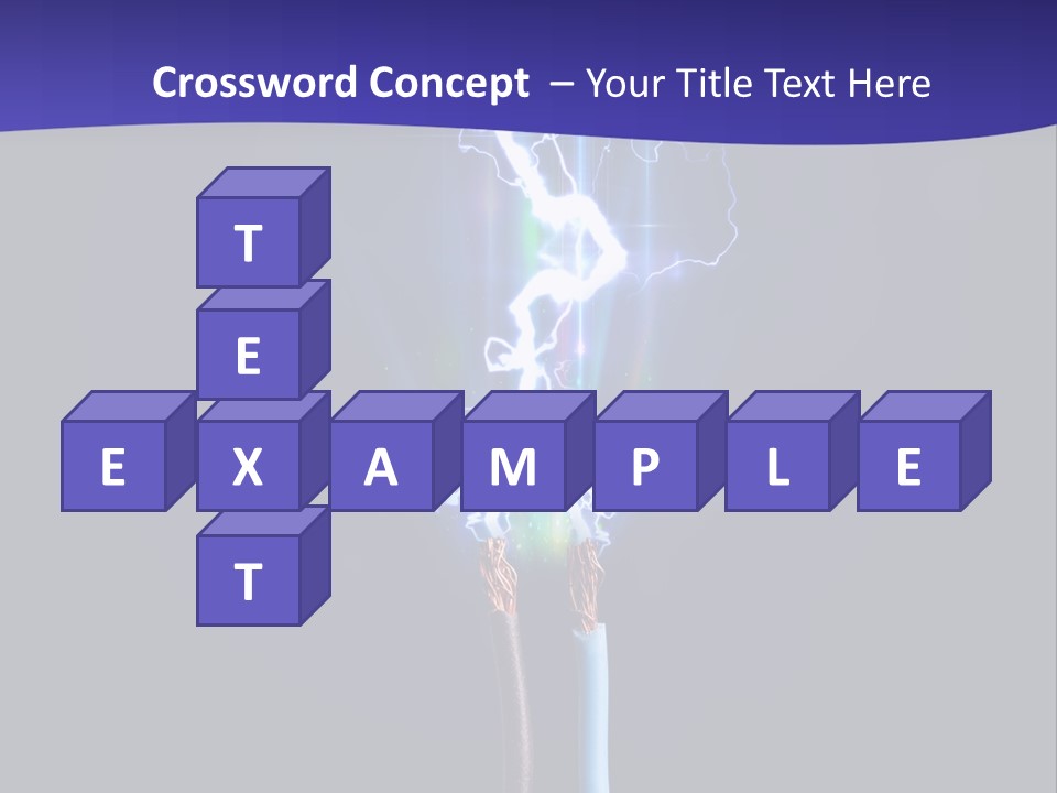 A Blue And Purple Background With A Lightening Effect PowerPoint Template