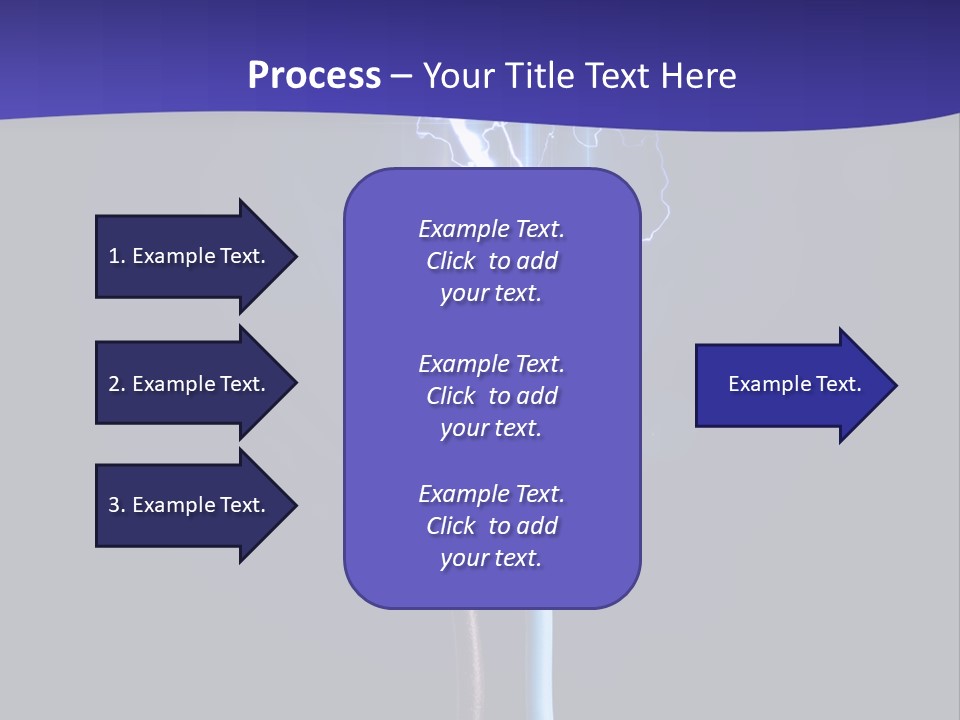 A Blue And Purple Background With A Lightening Effect PowerPoint Template