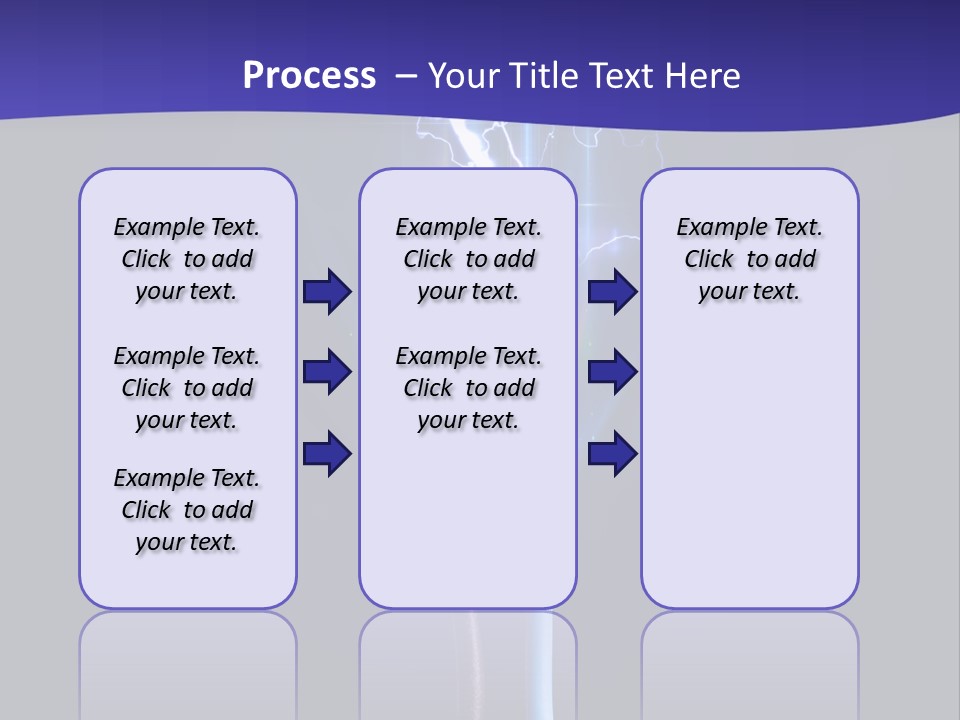 A Blue And Purple Background With A Lightening Effect PowerPoint Template