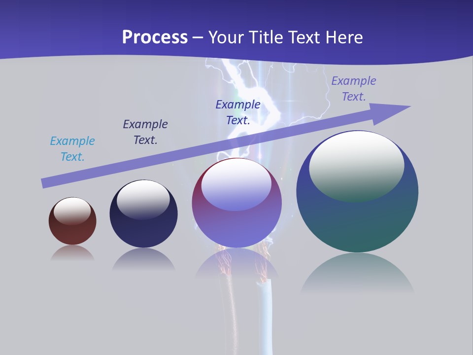 A Blue And Purple Background With A Lightening Effect PowerPoint Template