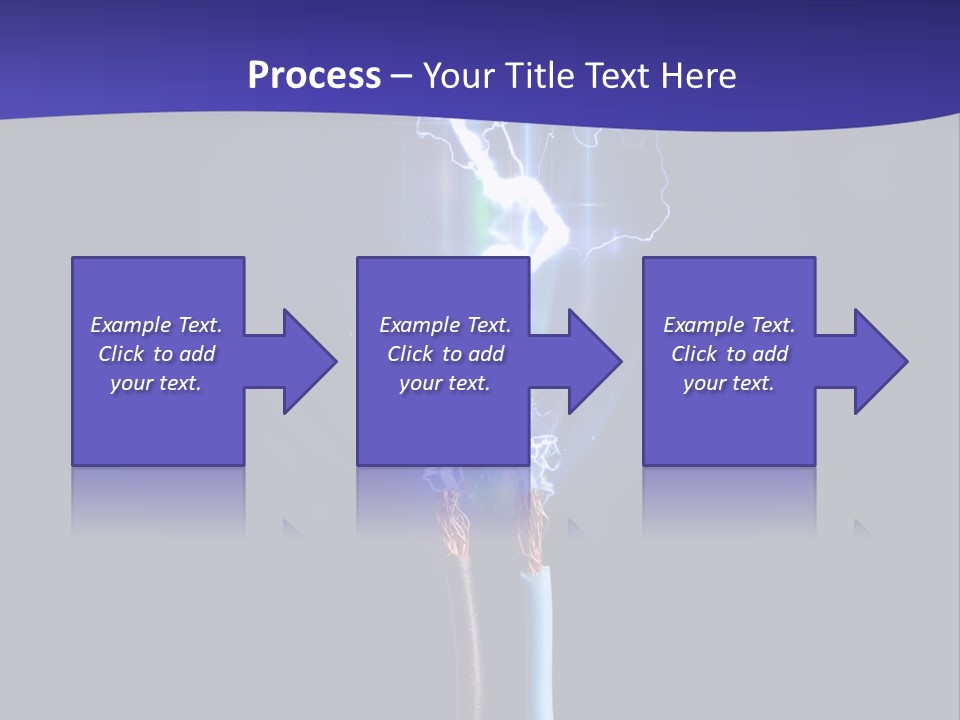 A Blue And Purple Background With A Lightening Effect PowerPoint Template