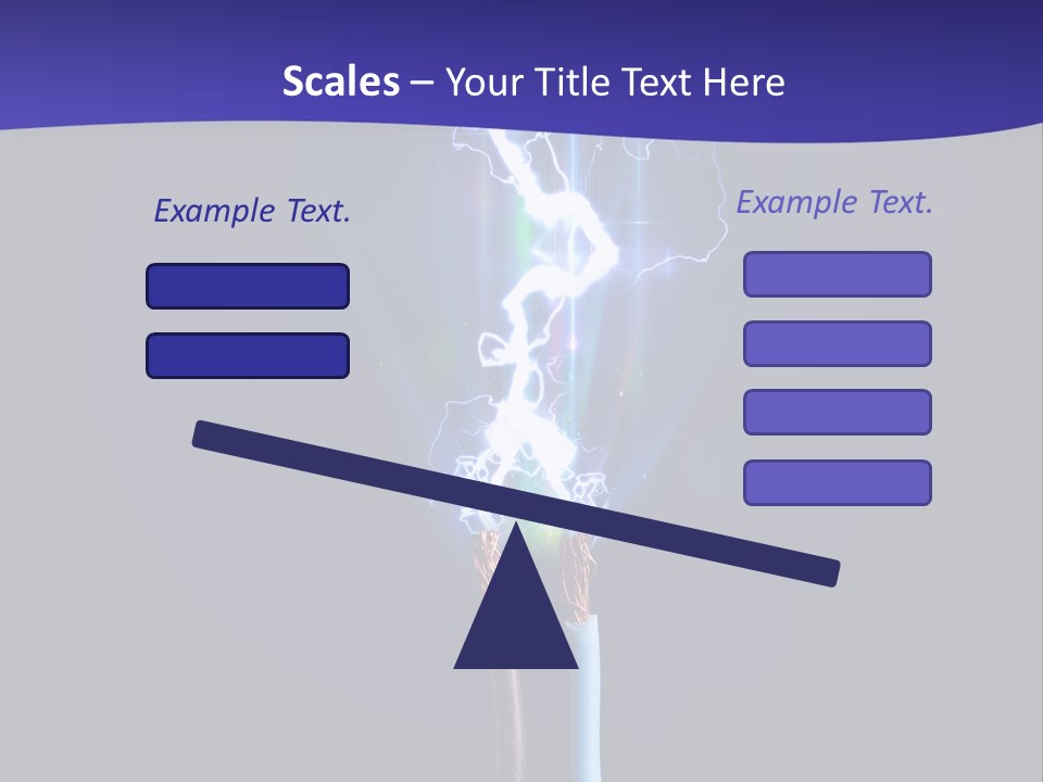 A Blue And Purple Background With A Lightening Effect PowerPoint Template
