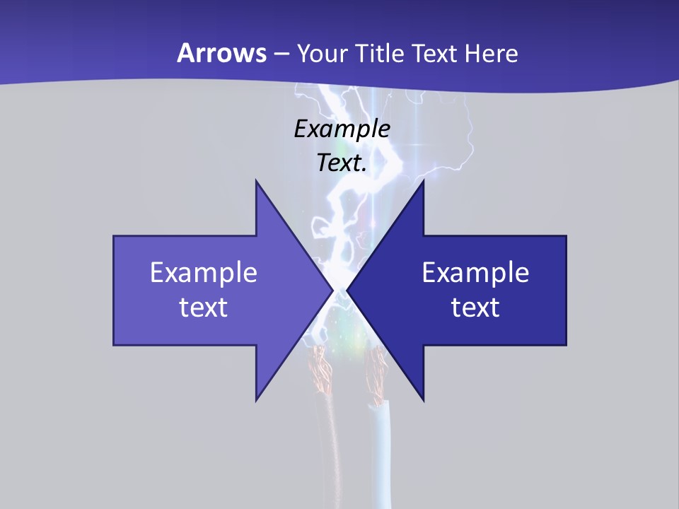 A Blue And Purple Background With A Lightening Effect PowerPoint Template