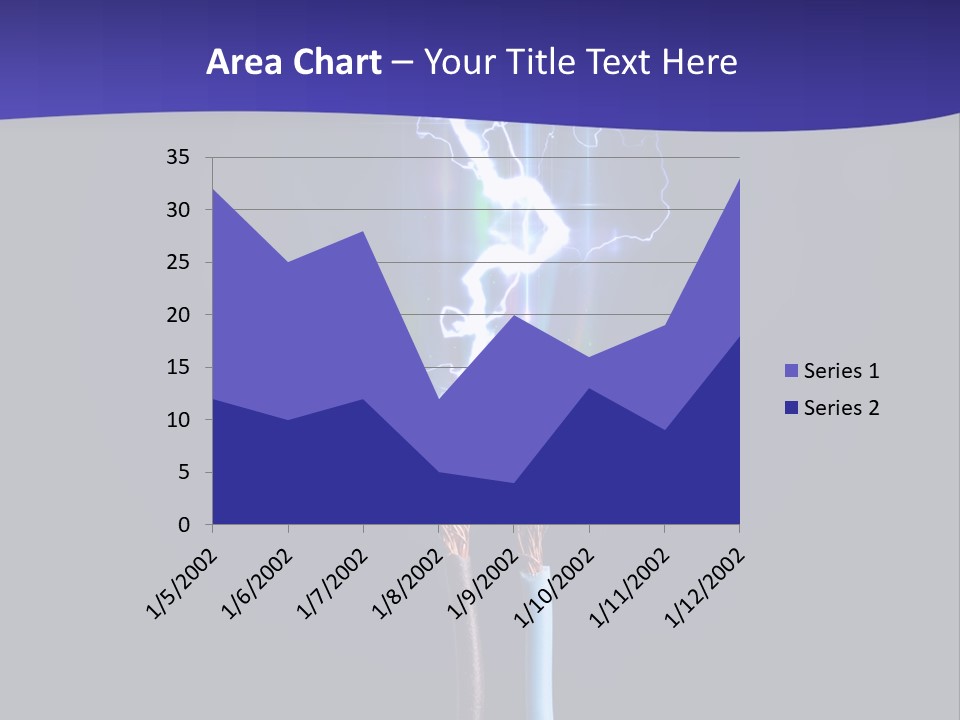 A Blue And Purple Background With A Lightening Effect PowerPoint Template