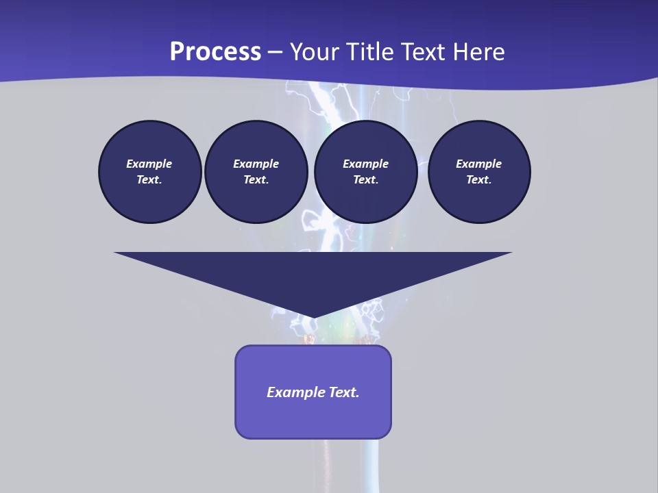 A Blue And Purple Background With A Lightening Effect PowerPoint Template