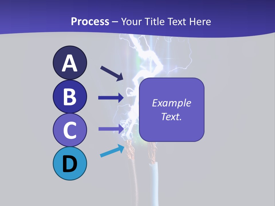 A Blue And Purple Background With A Lightening Effect PowerPoint Template