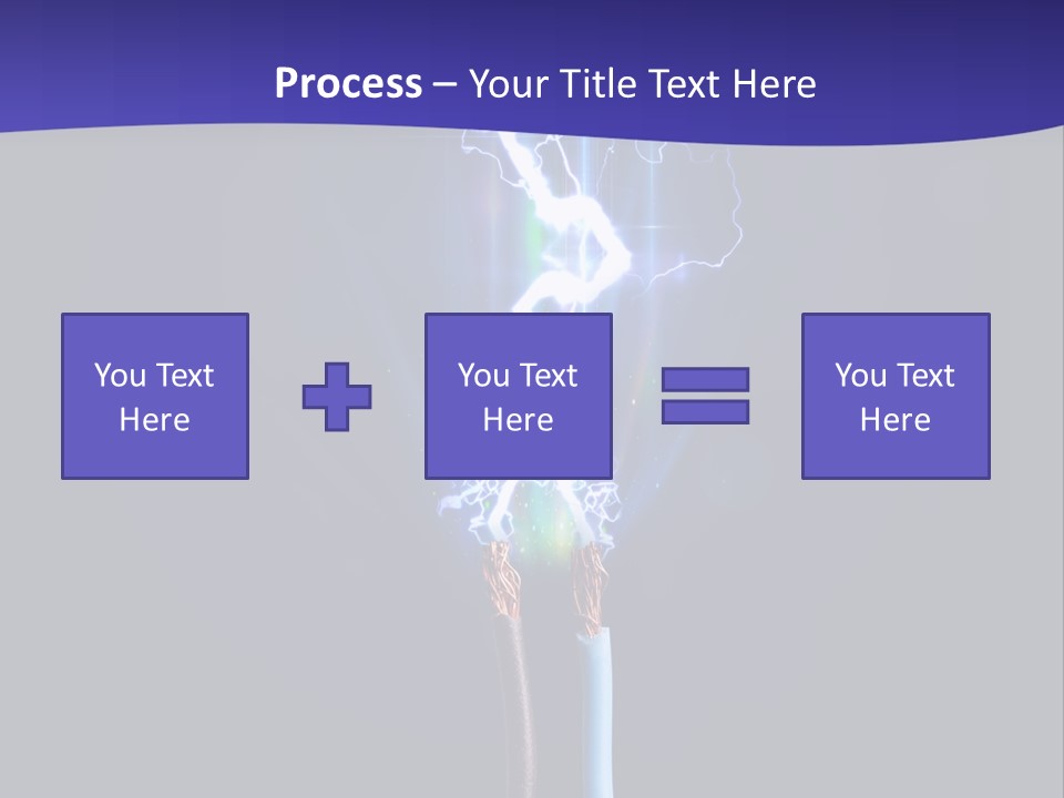 A Blue And Purple Background With A Lightening Effect PowerPoint Template
