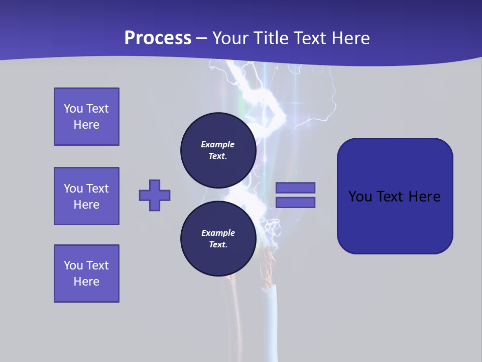 A Blue And Purple Background With A Lightening Effect PowerPoint Template