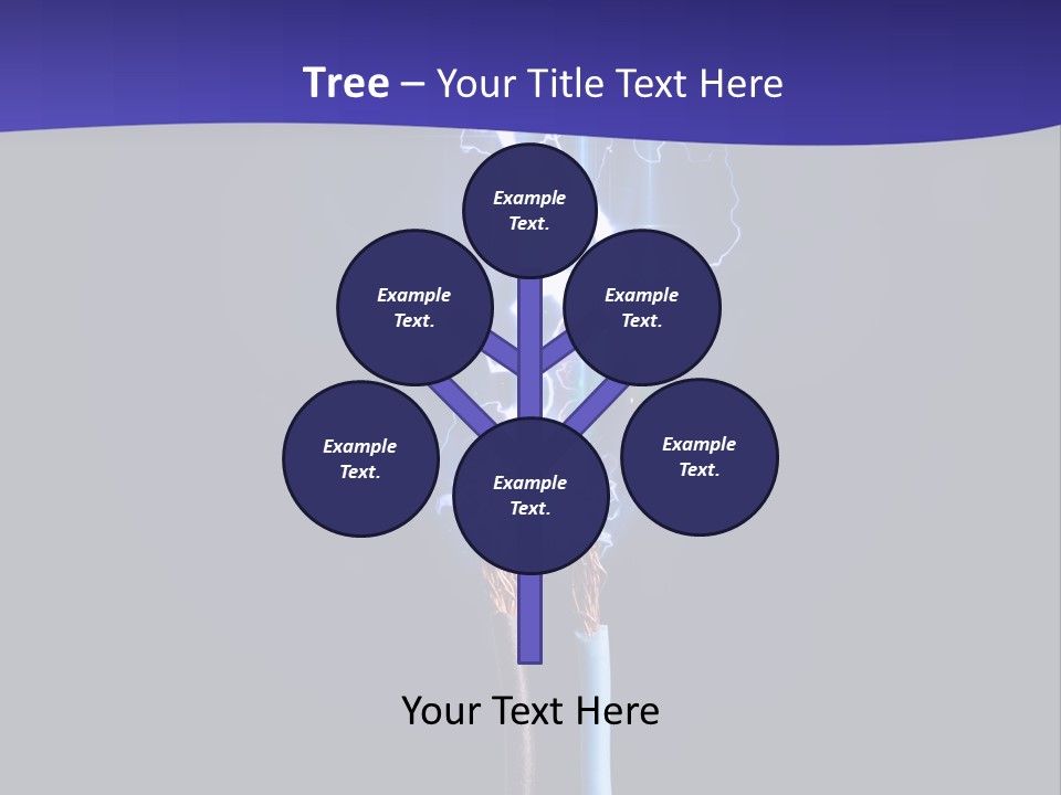 A Blue And Purple Background With A Lightening Effect PowerPoint Template