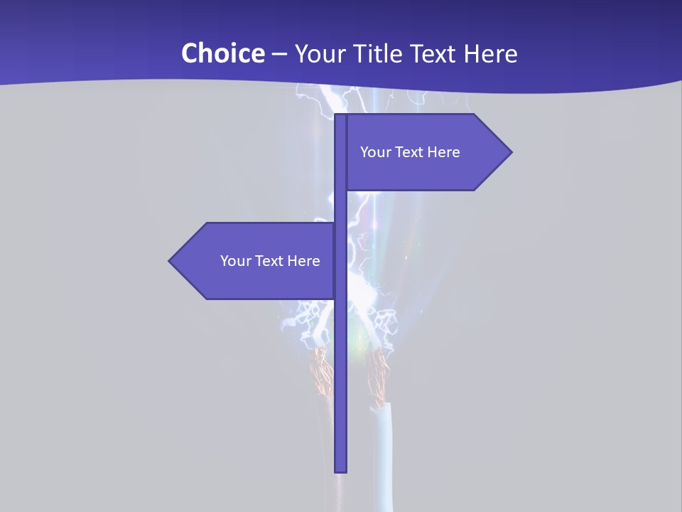 A Blue And Purple Background With A Lightening Effect PowerPoint Template