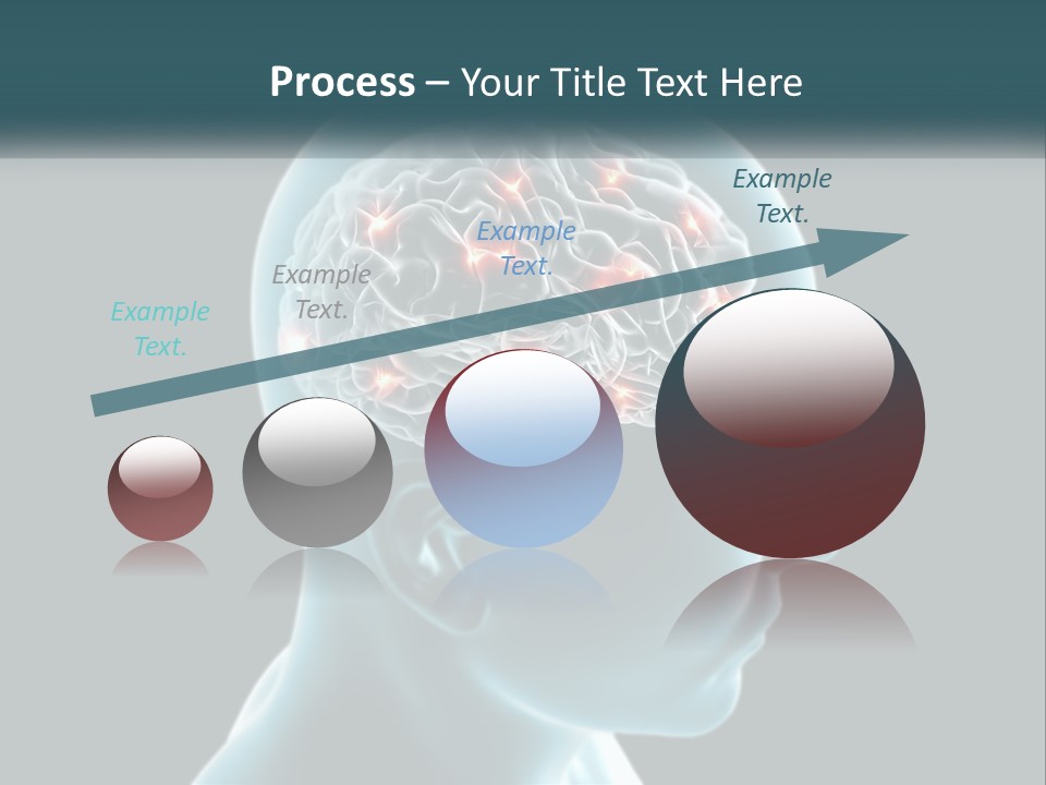 A Man's Head With The Brain Highlighted In Red PowerPoint Template