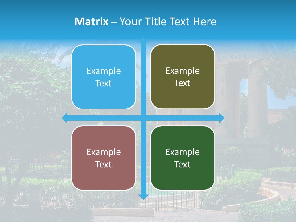 A Building With A Fountain In Front Of It PowerPoint Template