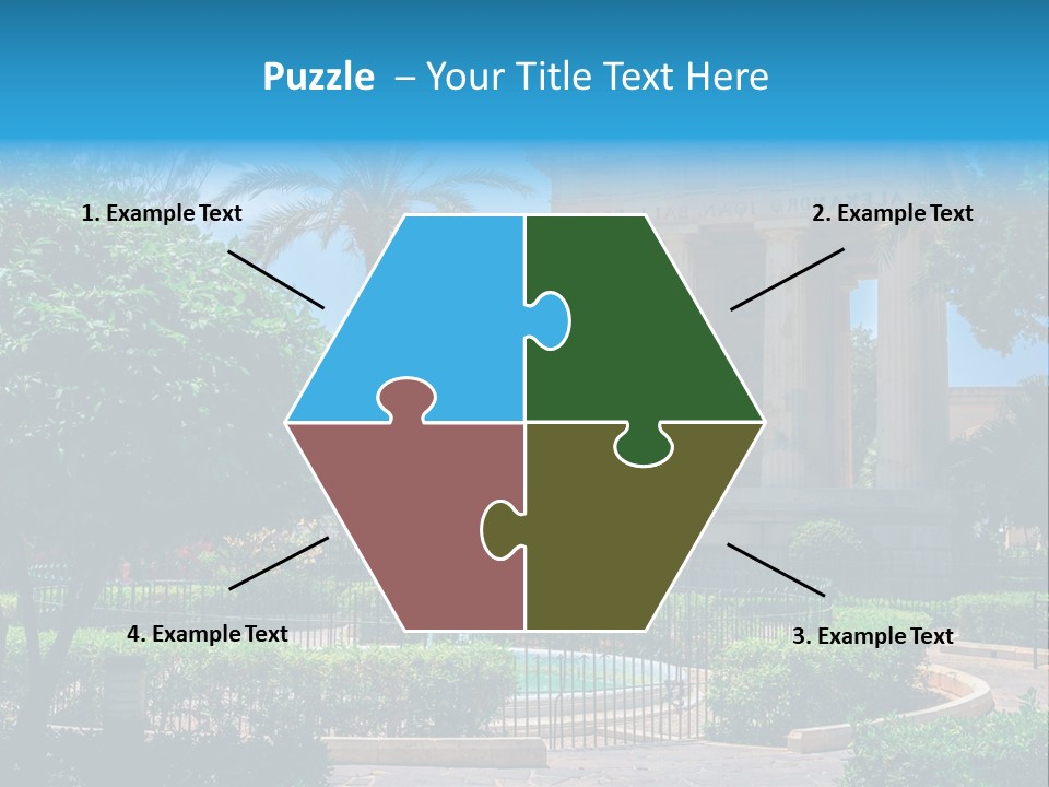 A Building With A Fountain In Front Of It PowerPoint Template