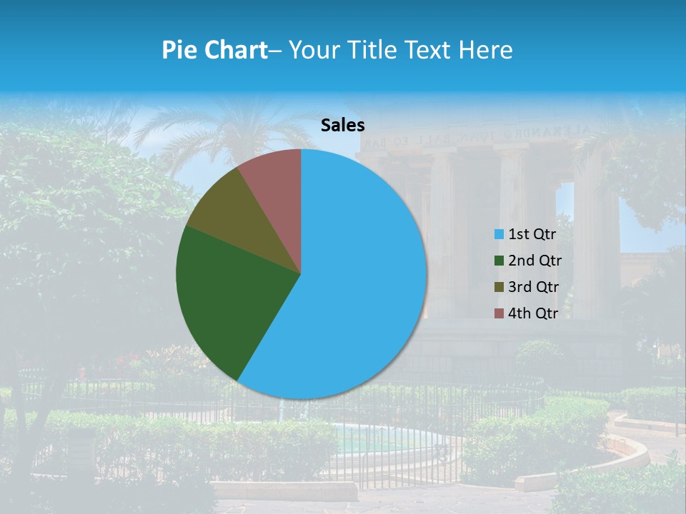 A Building With A Fountain In Front Of It PowerPoint Template