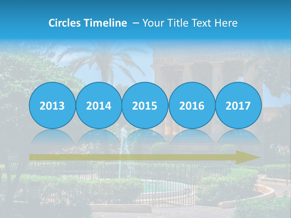 A Building With A Fountain In Front Of It PowerPoint Template