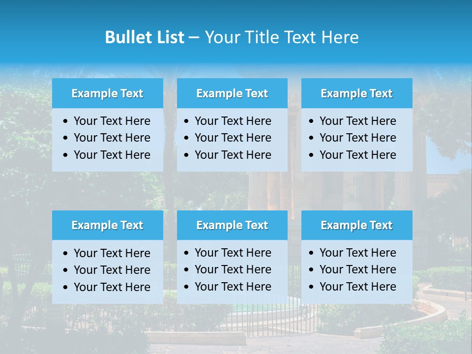 A Building With A Fountain In Front Of It PowerPoint Template