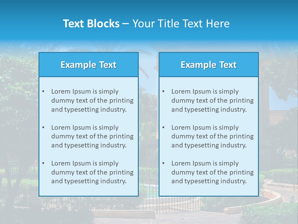 A Building With A Fountain In Front Of It PowerPoint Template