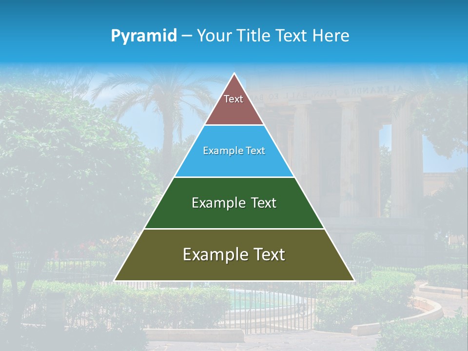 A Building With A Fountain In Front Of It PowerPoint Template