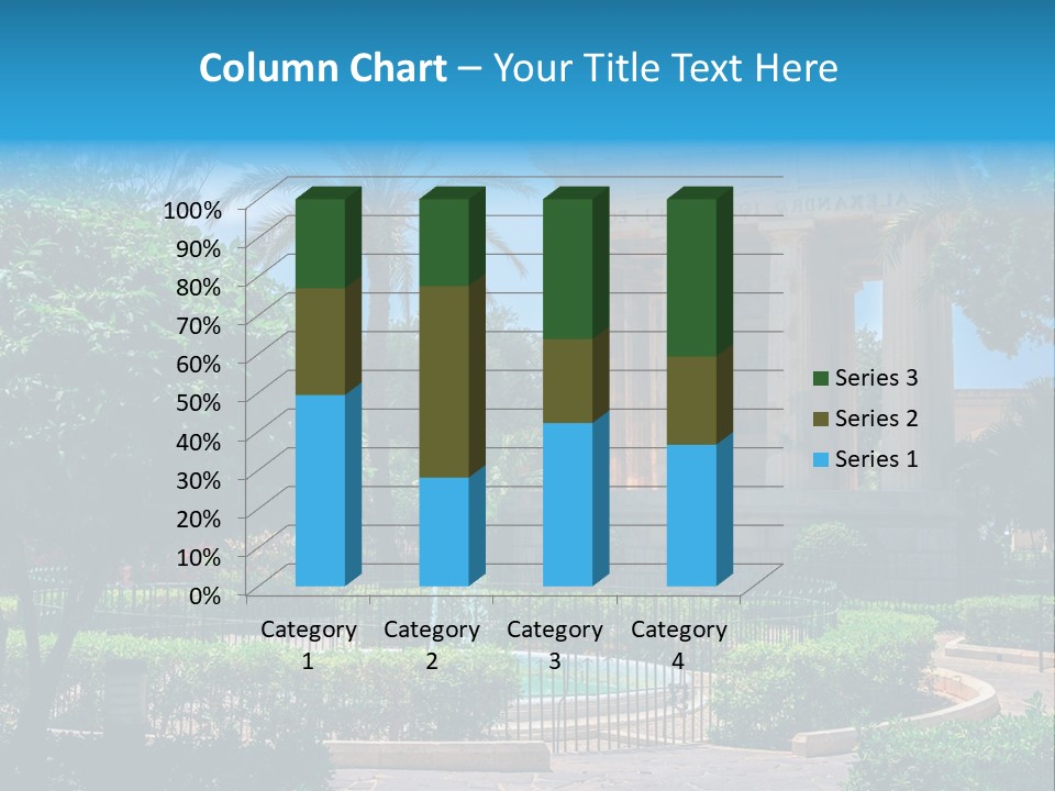 A Building With A Fountain In Front Of It PowerPoint Template