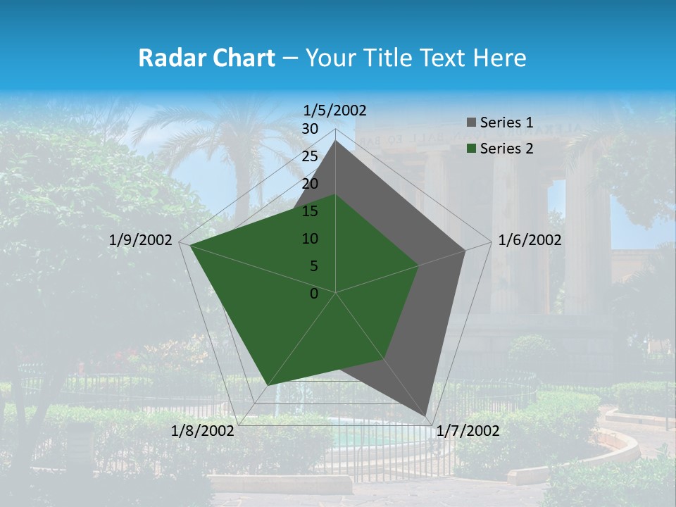 A Building With A Fountain In Front Of It PowerPoint Template