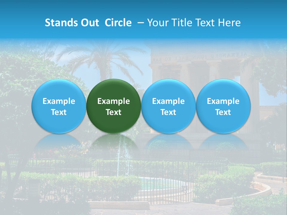 A Building With A Fountain In Front Of It PowerPoint Template