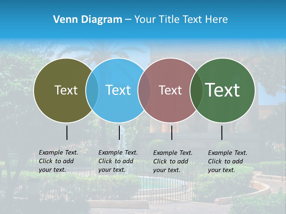 A Building With A Fountain In Front Of It PowerPoint Template
