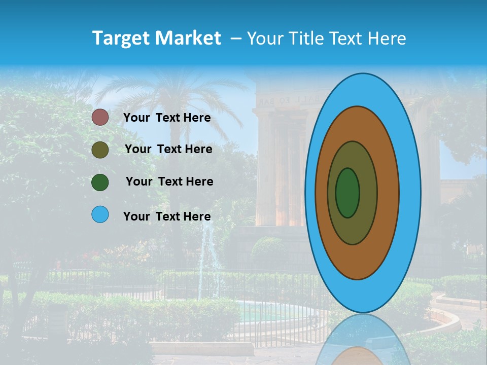 A Building With A Fountain In Front Of It PowerPoint Template