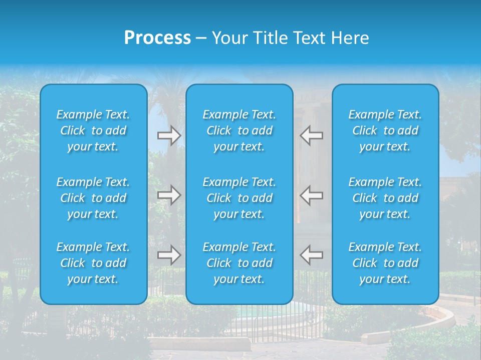A Building With A Fountain In Front Of It PowerPoint Template