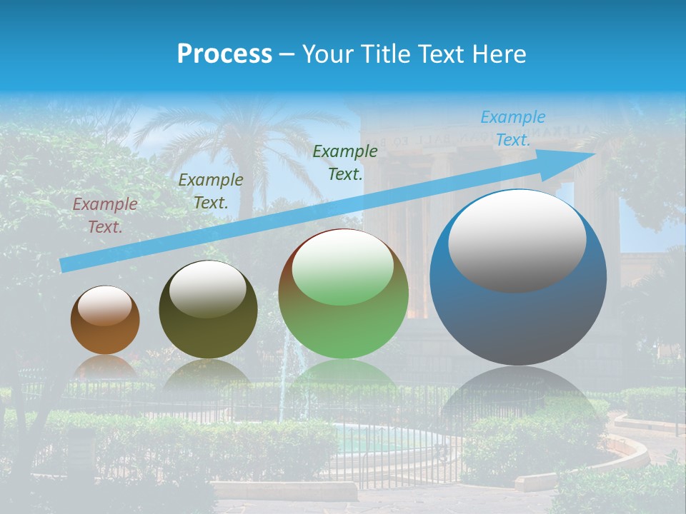 A Building With A Fountain In Front Of It PowerPoint Template