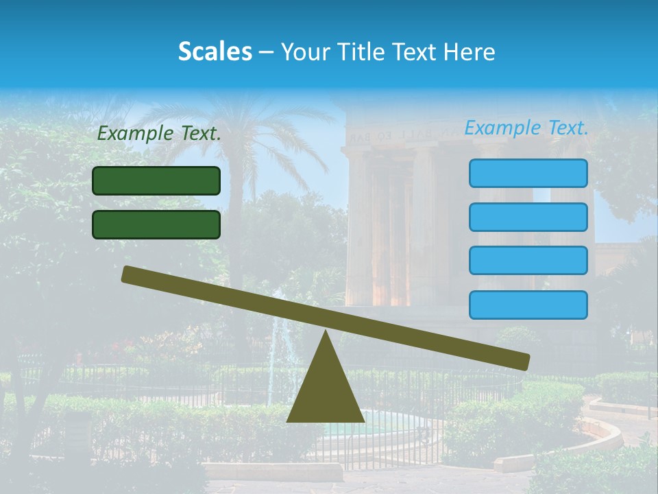 A Building With A Fountain In Front Of It PowerPoint Template