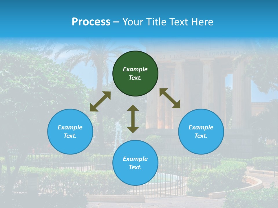 A Building With A Fountain In Front Of It PowerPoint Template