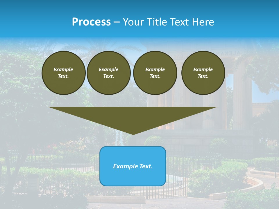 A Building With A Fountain In Front Of It PowerPoint Template