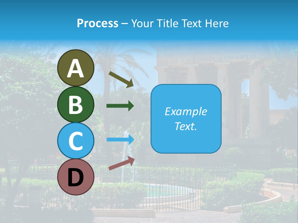 A Building With A Fountain In Front Of It PowerPoint Template