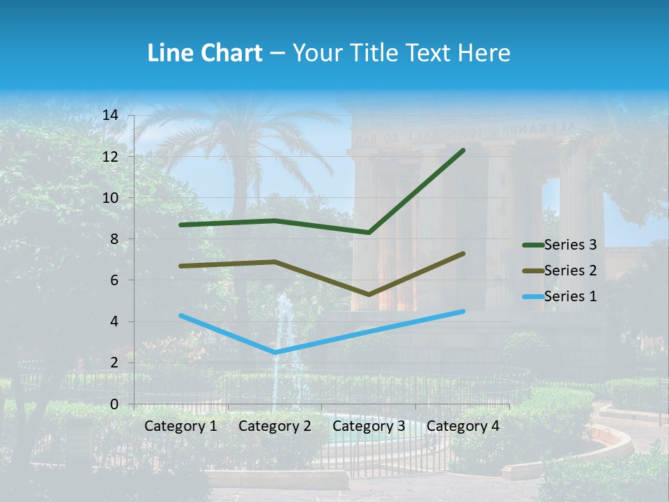 A Building With A Fountain In Front Of It PowerPoint Template