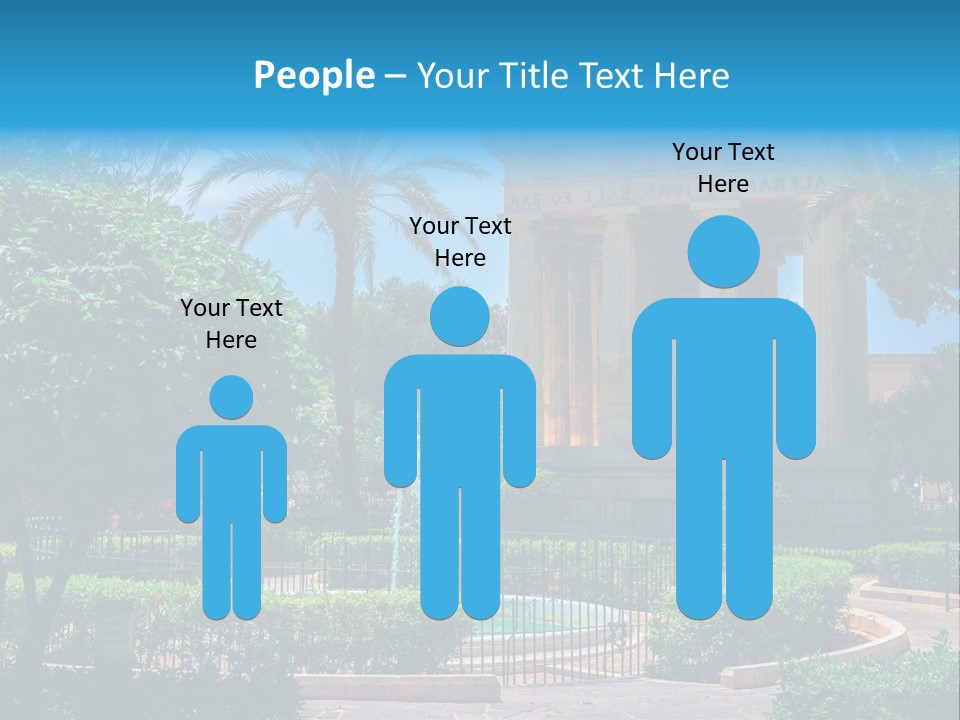 A Building With A Fountain In Front Of It PowerPoint Template