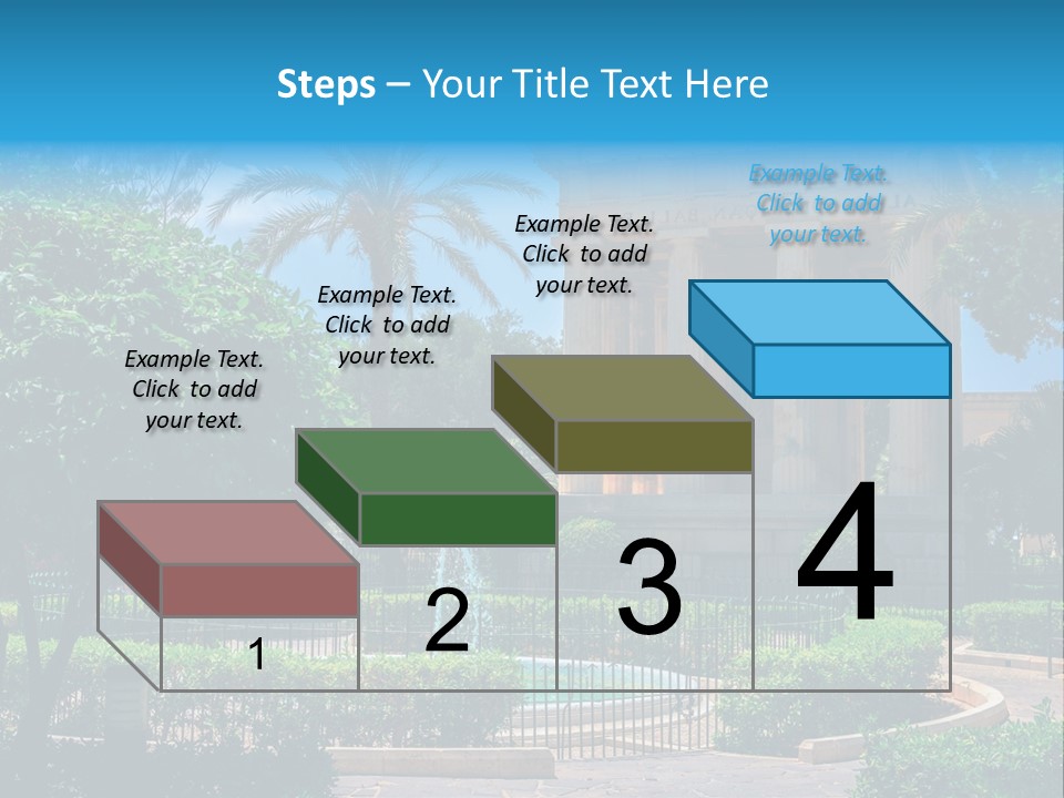 A Building With A Fountain In Front Of It PowerPoint Template