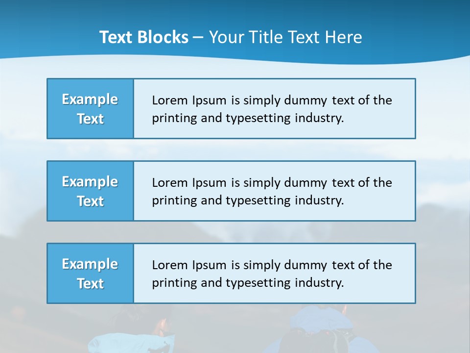 A Couple Of People Sitting On Top Of A Mountain PowerPoint Template