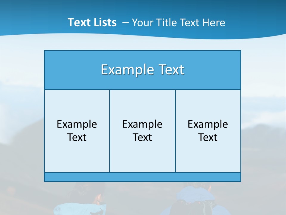 A Couple Of People Sitting On Top Of A Mountain PowerPoint Template