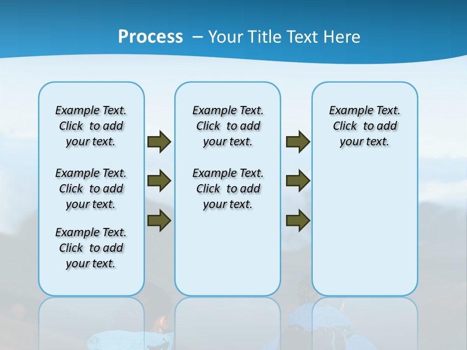 A Couple Of People Sitting On Top Of A Mountain PowerPoint Template