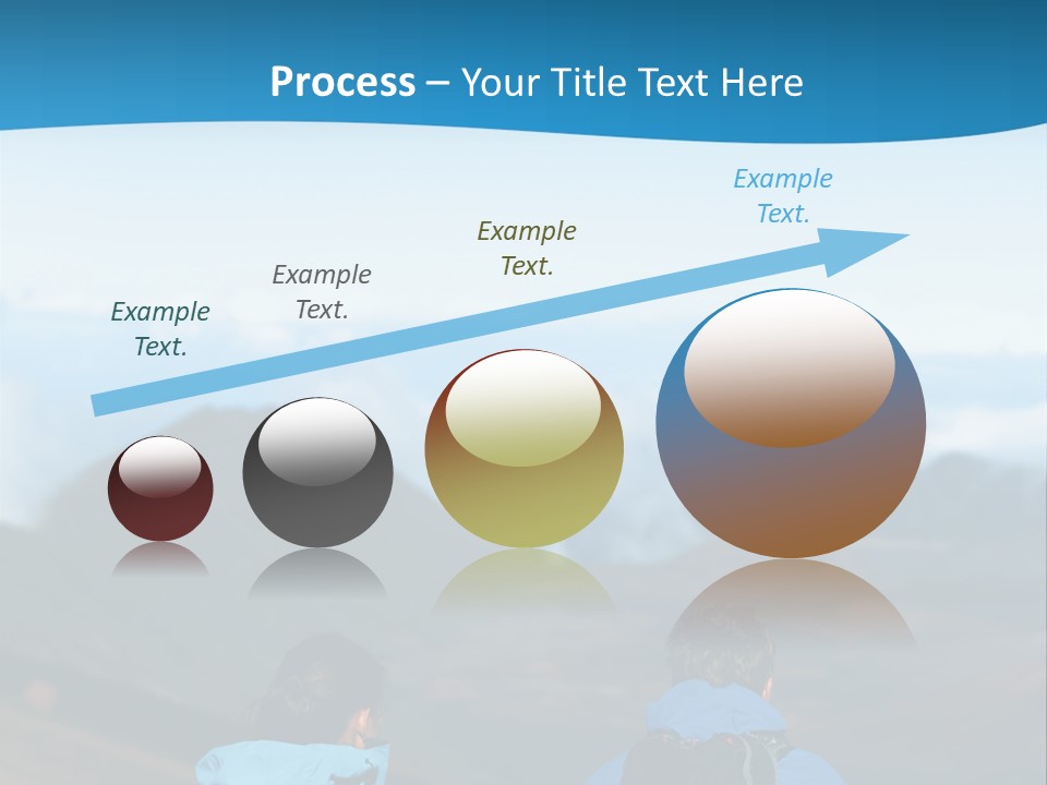 A Couple Of People Sitting On Top Of A Mountain PowerPoint Template