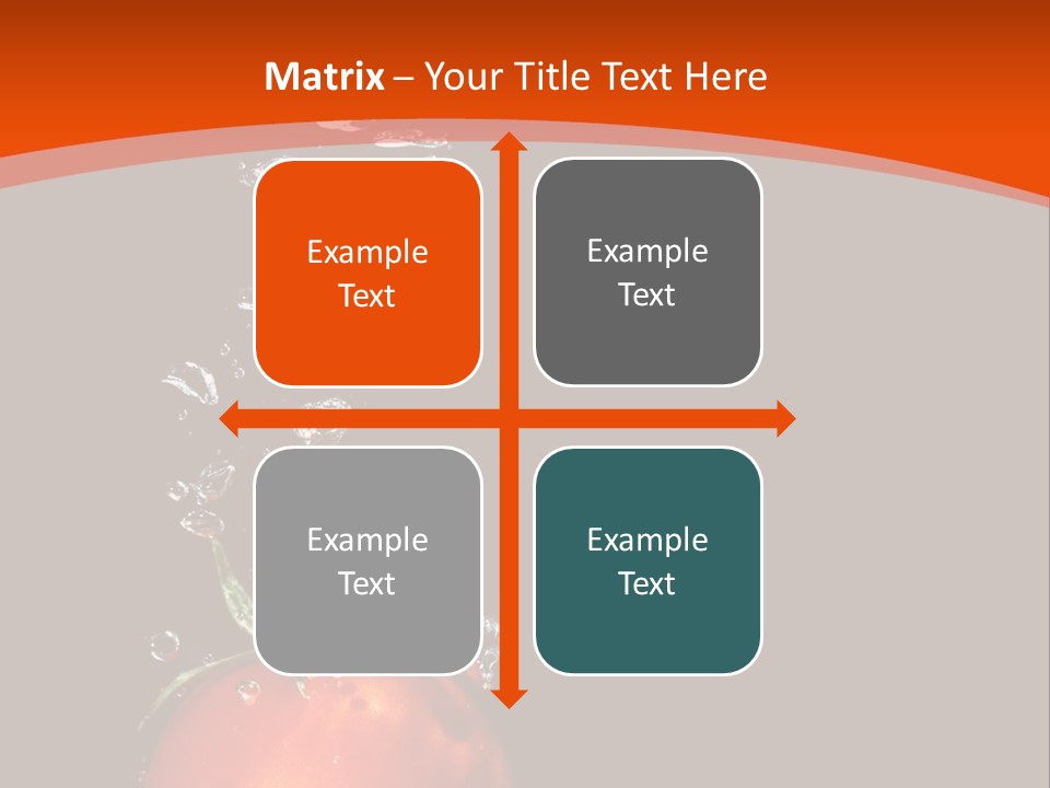 A Tomato Is Floating In The Water On A Black Background PowerPoint Template