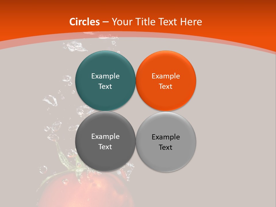 A Tomato Is Floating In The Water On A Black Background PowerPoint Template