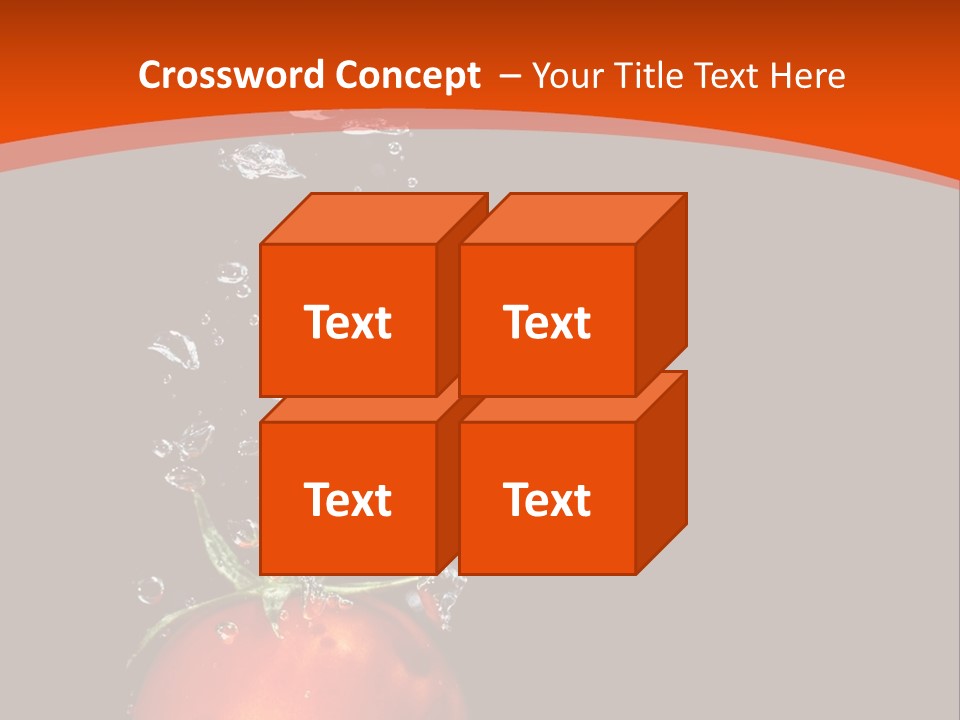 A Tomato Is Floating In The Water On A Black Background PowerPoint Template