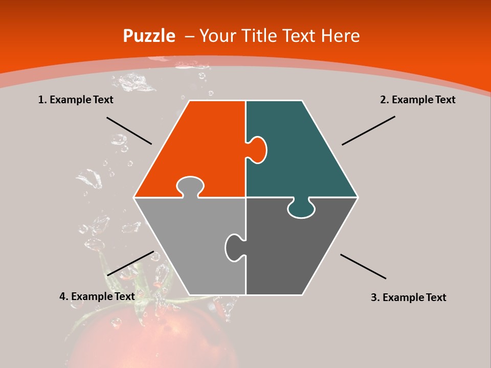 A Tomato Is Floating In The Water On A Black Background PowerPoint Template