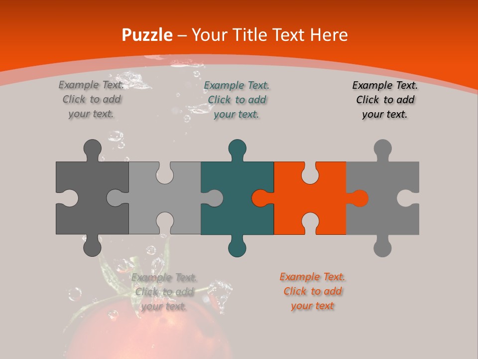 A Tomato Is Floating In The Water On A Black Background PowerPoint Template