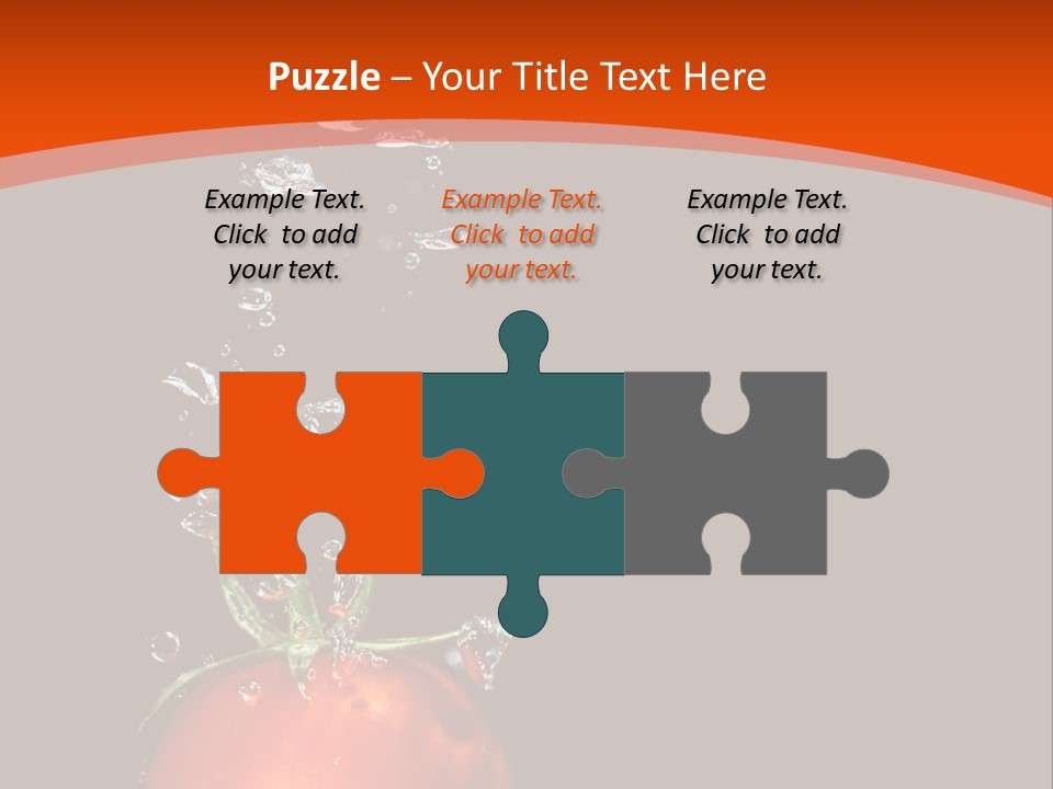 A Tomato Is Floating In The Water On A Black Background PowerPoint Template