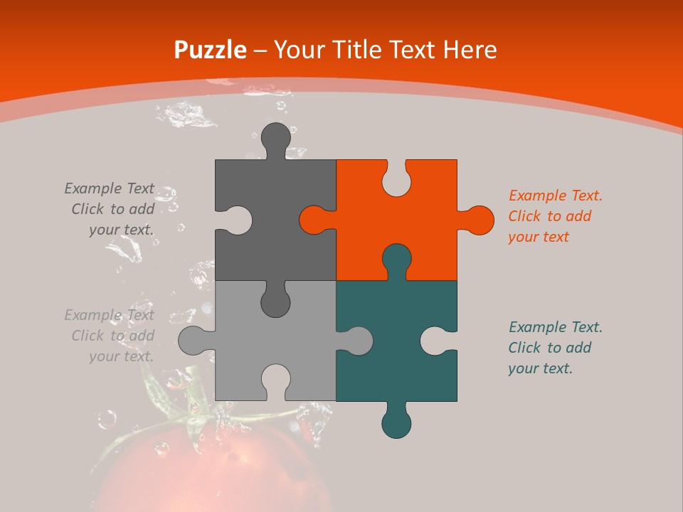 A Tomato Is Floating In The Water On A Black Background PowerPoint Template