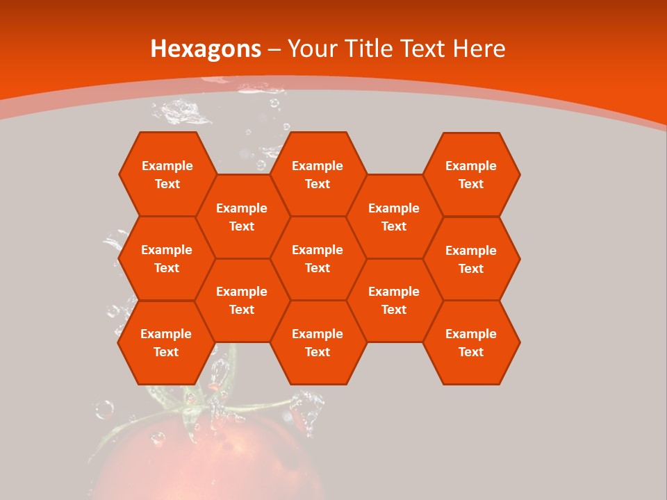 A Tomato Is Floating In The Water On A Black Background PowerPoint Template