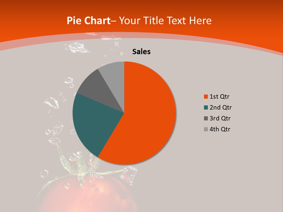 A Tomato Is Floating In The Water On A Black Background PowerPoint Template